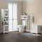 Alaterre Furniture Derby 4-Piece Bathroom Set with Over Toilet Open Storage Shelf, Hamper, Floor Cabinet, and Hutch ANDE73789WH - alternate 2